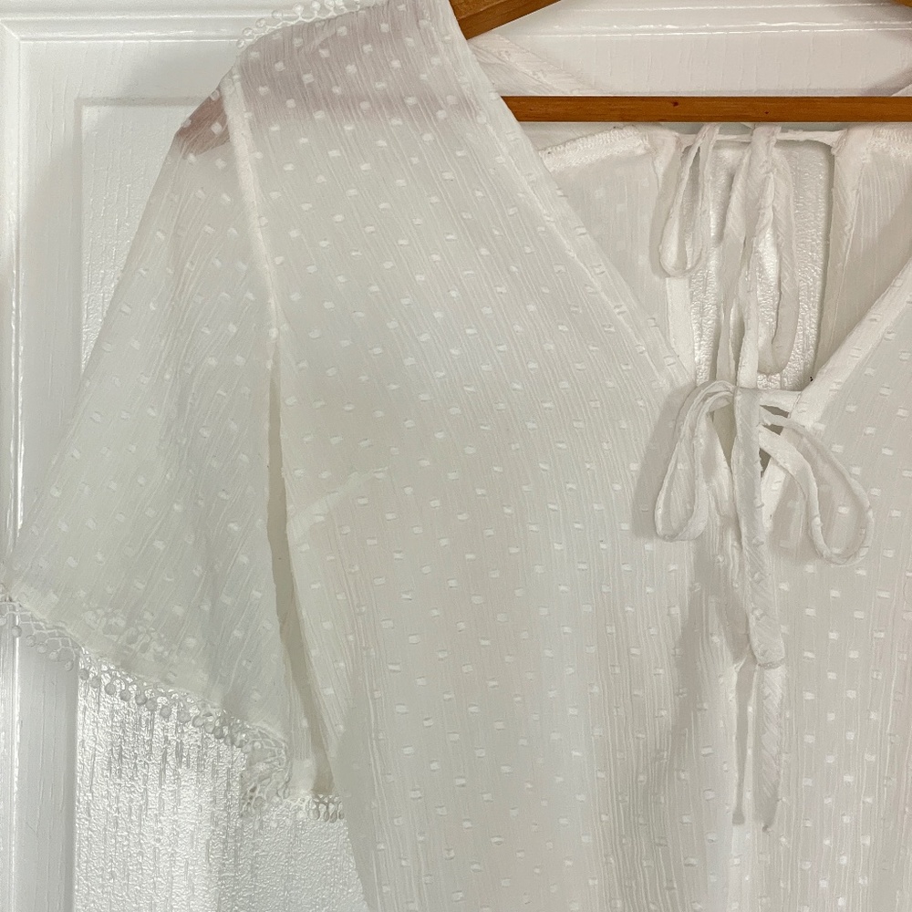 Abercrombie & Fitch Flowy White Bodysuit